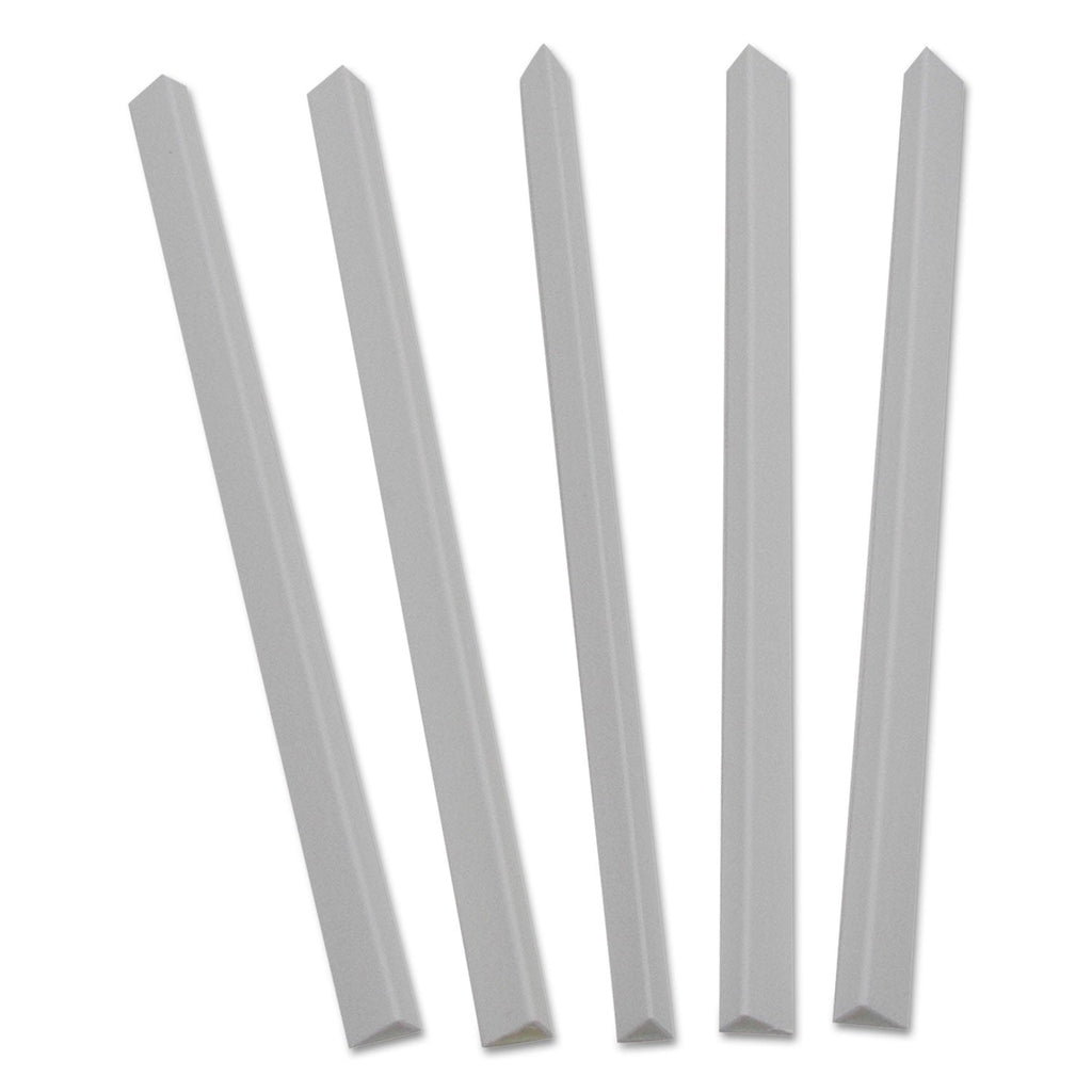 C-Line Slide 'N Grip Binding Bars, 60-Sheet Capacity, 11 x 0.5, White, 100/Box