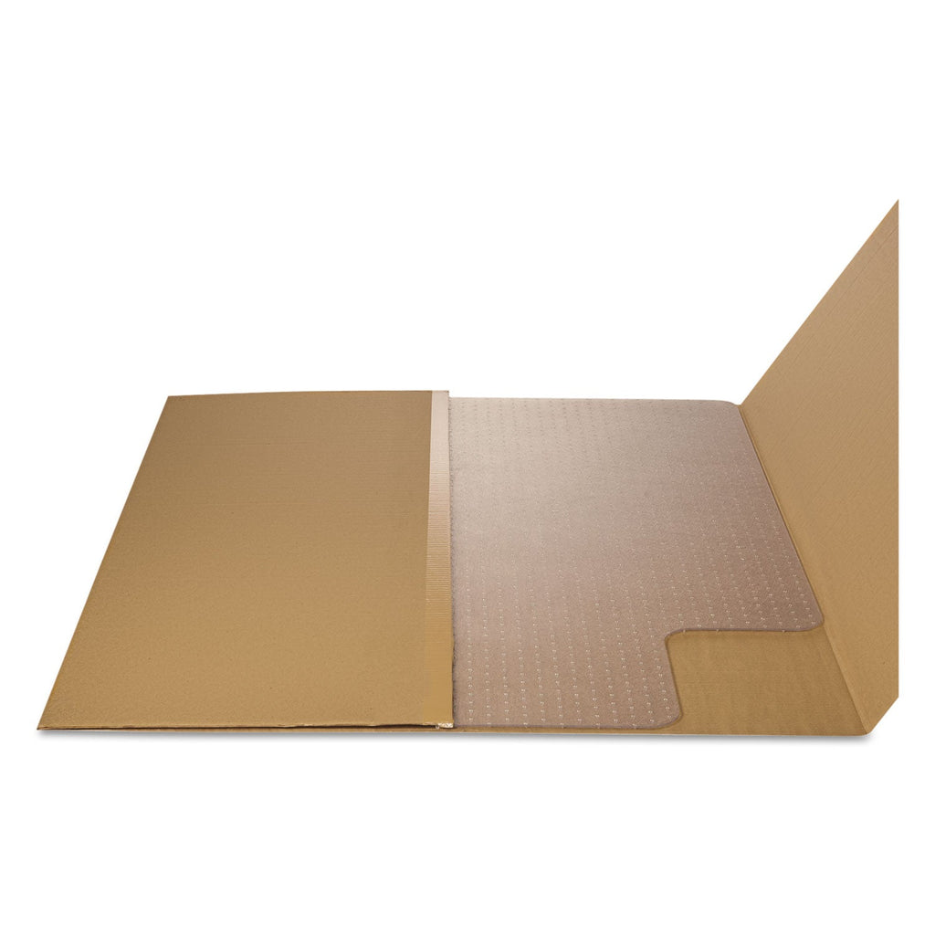Alera Moderate Use Studded Chair Mat for Low Pile Carpet, 46 x 60, Rectangular, Clear