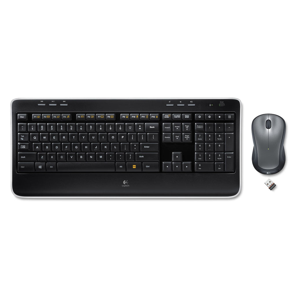 Logitech MK520 Wireless Keyboard + Mouse Combo, 2.4 GHz Frequency/30 ft Wireless Range, Black