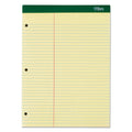 TOPS Double Docket Ruled Pads with Extra Sturdy Back, Pitman Rule Variation (Offset Margin-3" Left), 100 Canary 8.5 x 11.75 Sheets