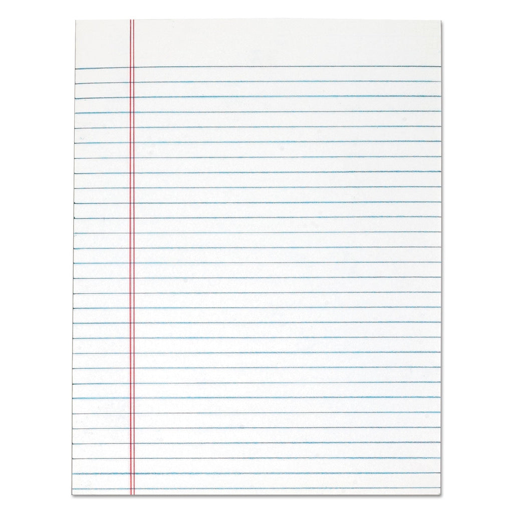TOPS "The Legal Pad" Glue Top Pads, Wide/Legal Rule, 50 White 8.5 x 11 Sheets, 12/Pack