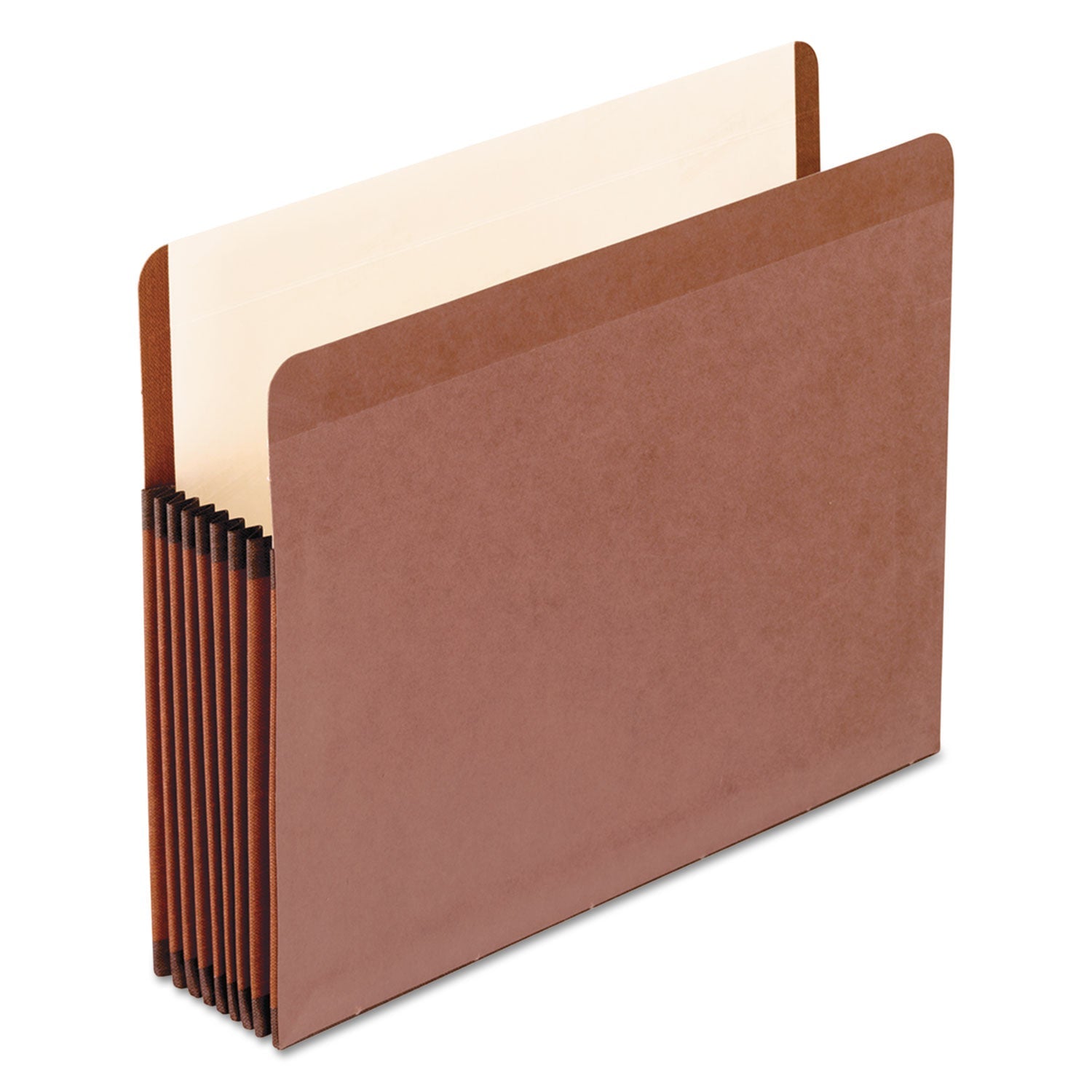 Pendaflex Premium Reinforced Expanding File Pockets, 7" Expansion, Letter Size, Red Fiber, 5/Box