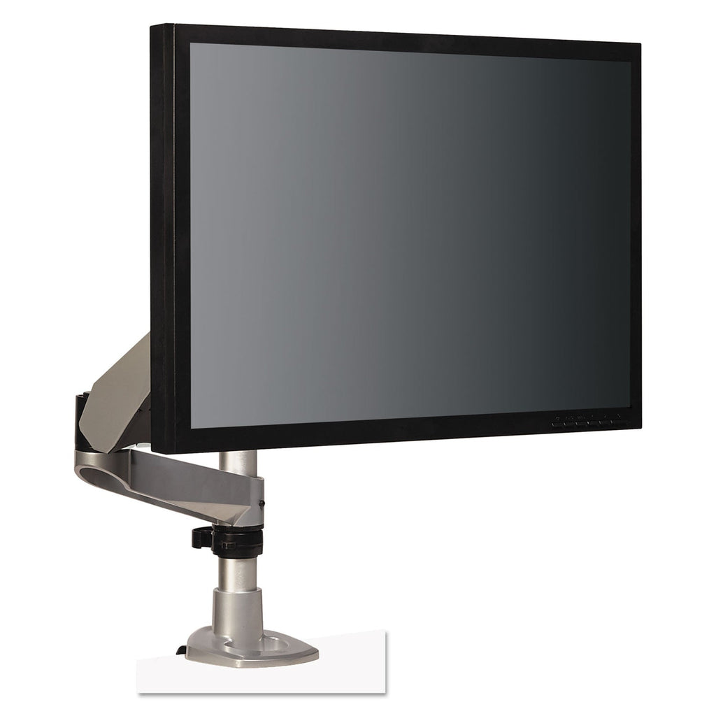3M Dual Monitor Swivel Arm, 360 Degree Rotation, +15 Degree/-90 Degree Tilt, 180 Degree Pan, Black/Gray, Supports 30 lb