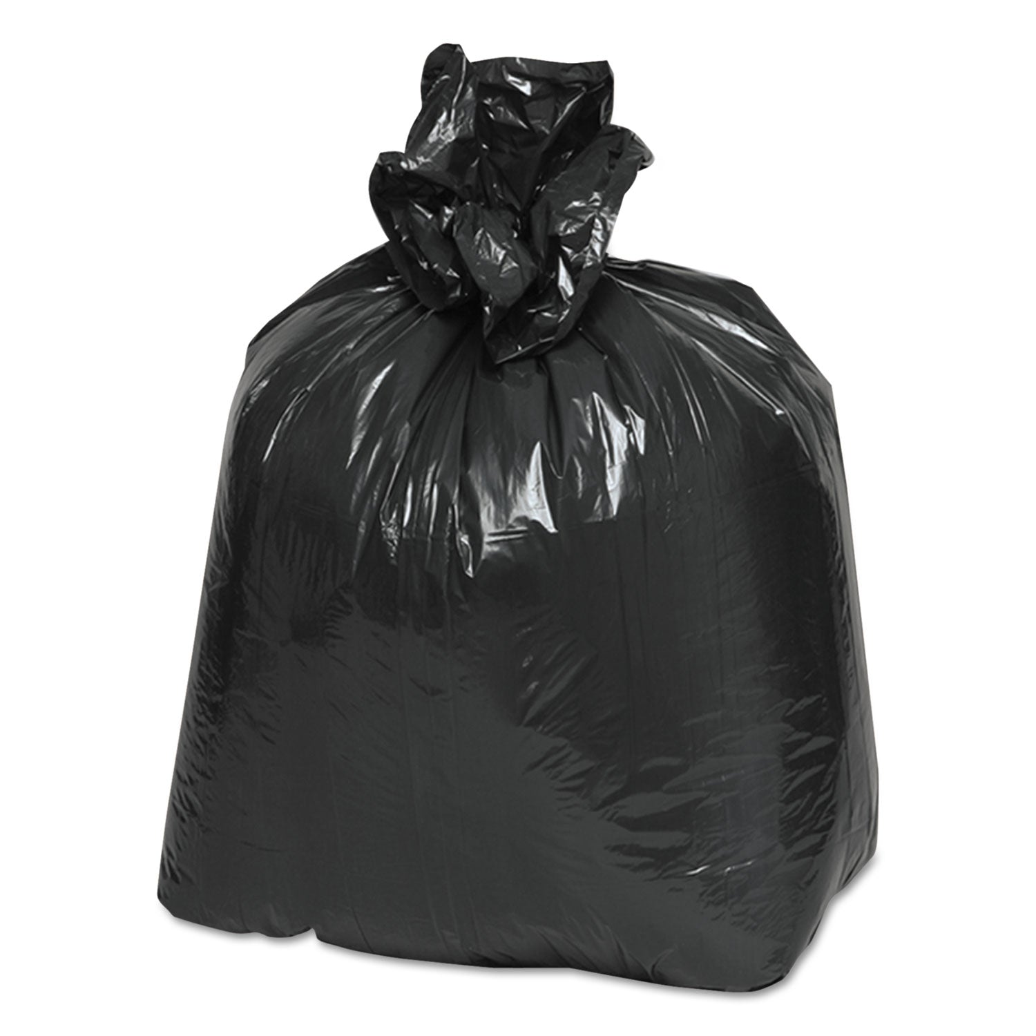 Classic Linear Low-Density Can Liners, 10 gal, 0.6 mil, 24" x 23", Black, 500/Carton