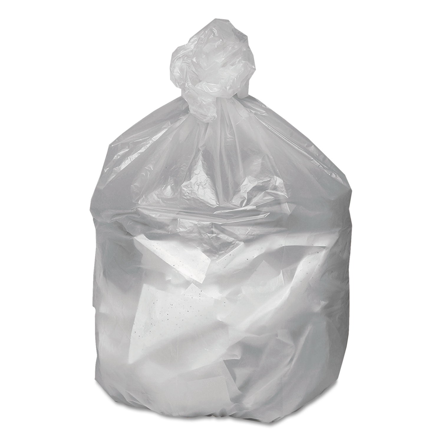 Good 'n Tuff Waste Can Liners, 10 gal, 6 microns, 24" x 24", Natural, 1,000/Carton