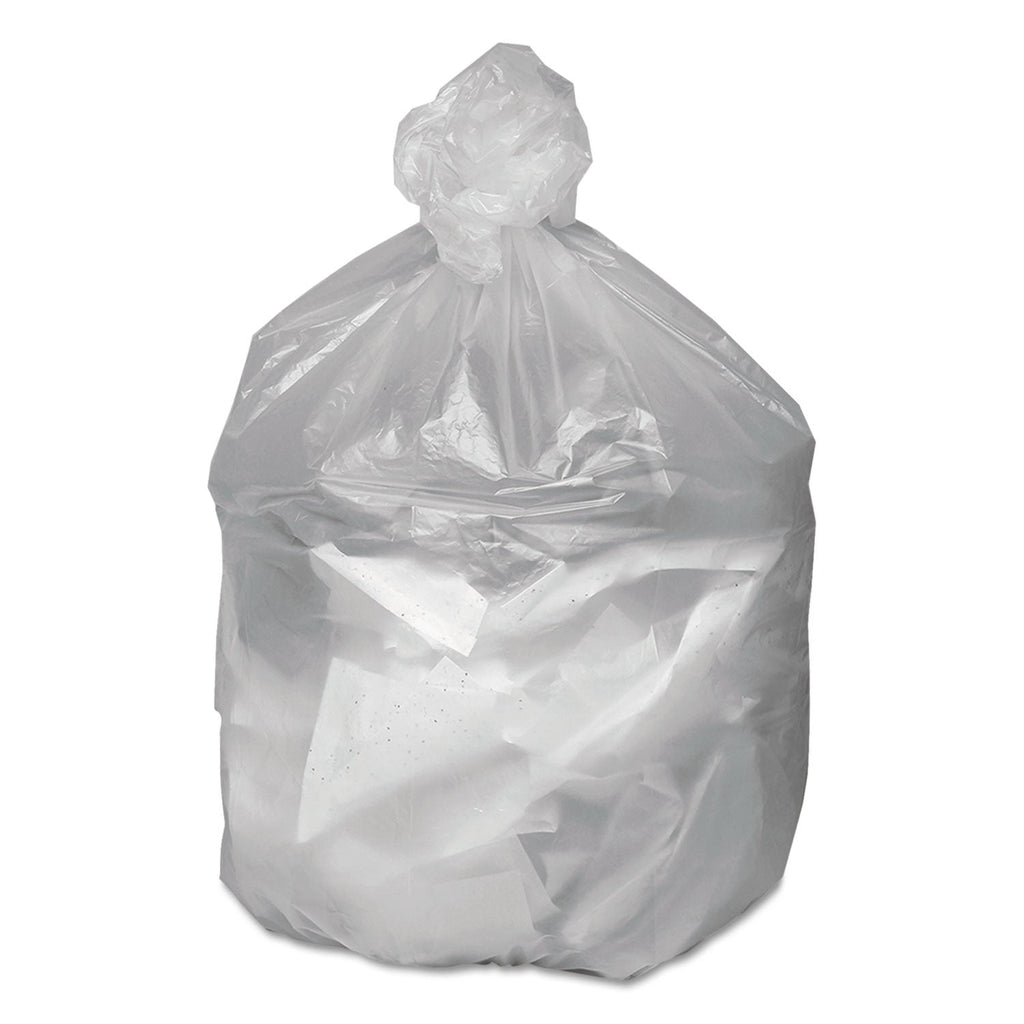 Good 'n Tuff Waste Can Liners, 33 gal, 9 microns, 33" x 39", Natural, 500/Carton