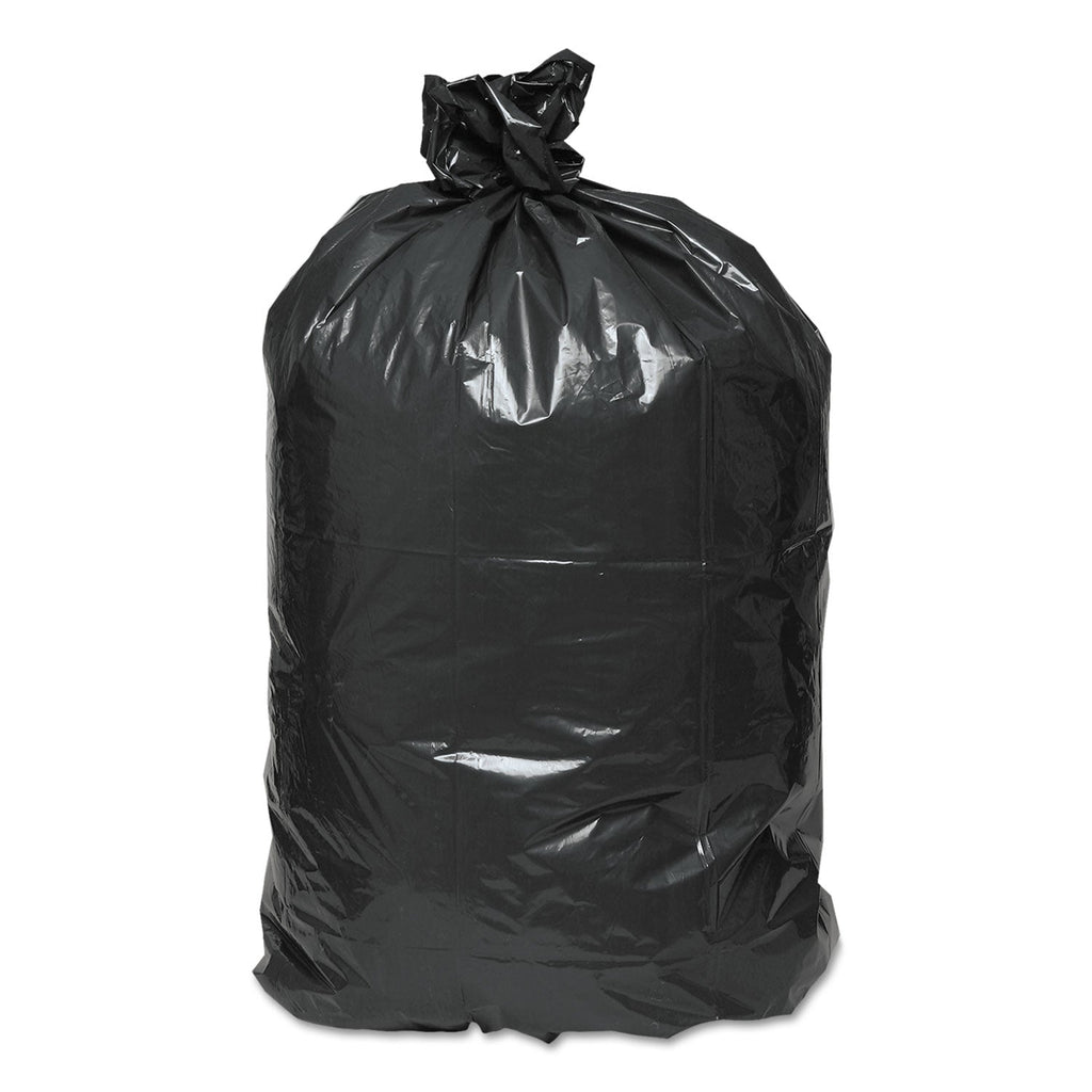 Earthsense Linear Low Density Recycled Can Liners, 60 gal, 1.25 mil, 38" x 58", Black, 100/Carton