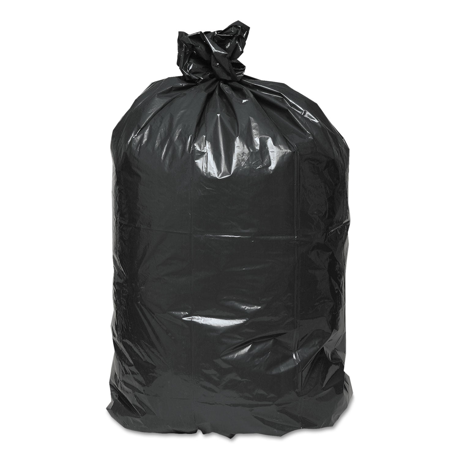 Earthsense Linear Low Density Recycled Can Liners, 60 gal, 1.25 mil, 38" x 58", Black, 100/Carton