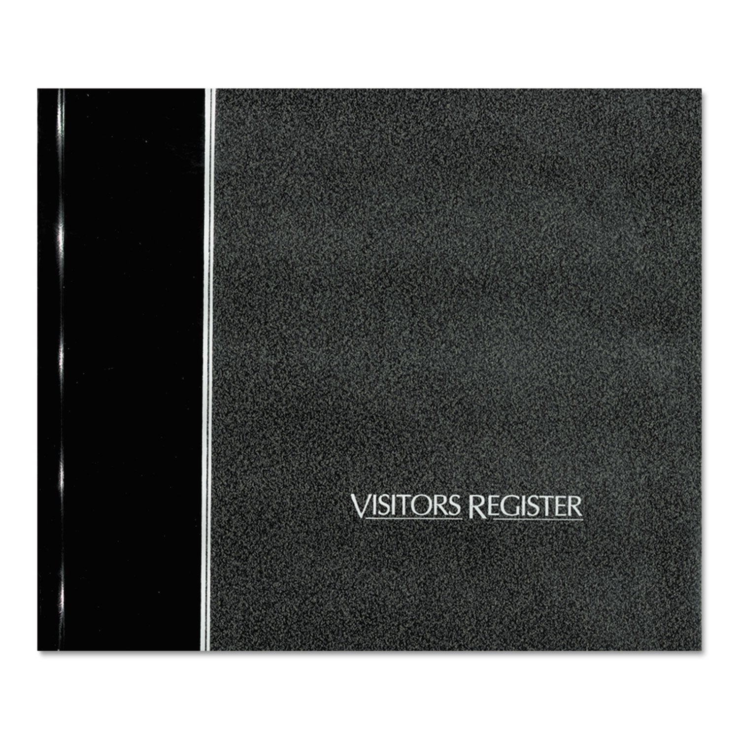 National Hardcover Visitor Register Book, Black Cover, 9.78 x 8.5 Sheets, 128 Sheets/Book