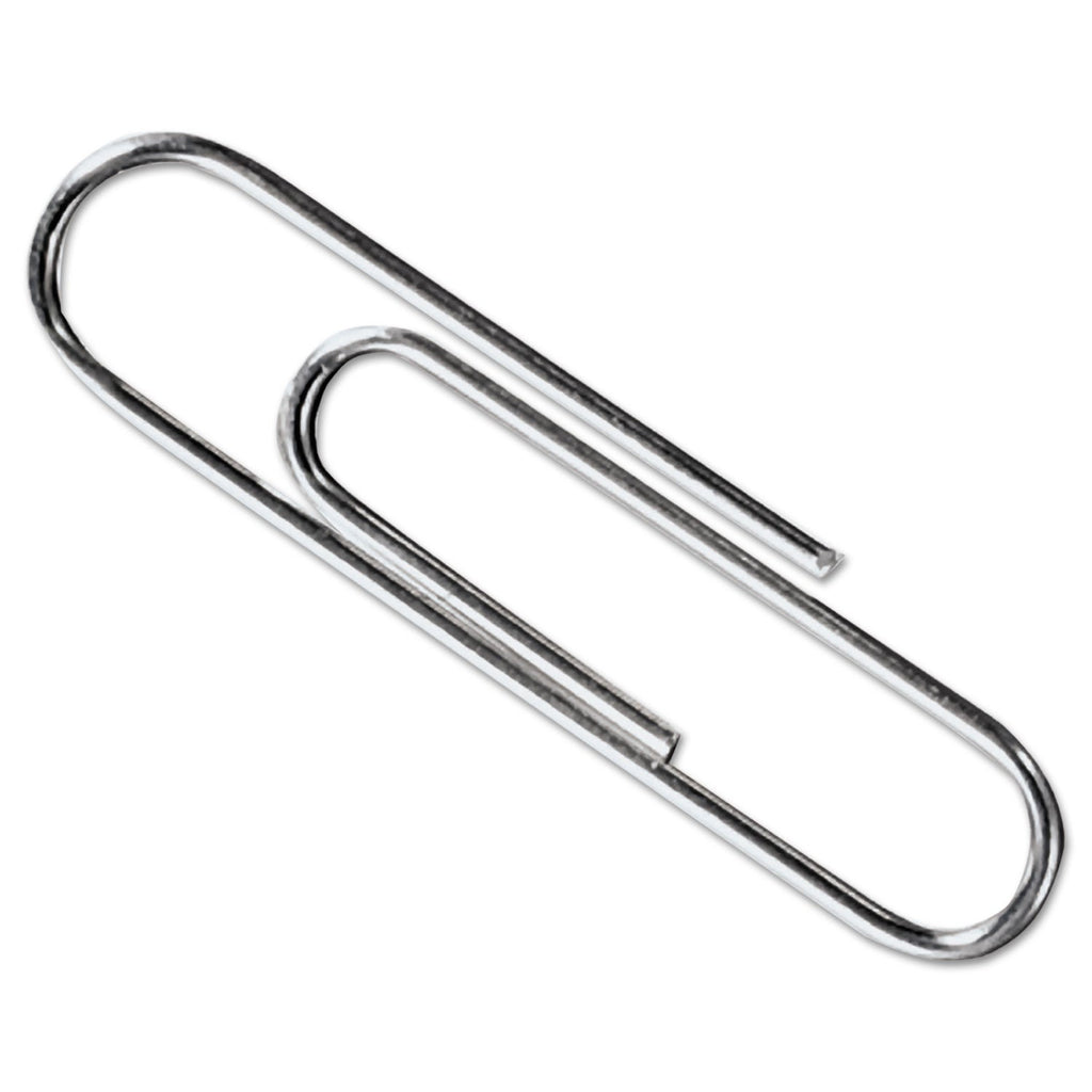 ACCO Paper Clips, #3, Smooth, Silver, 100 Clips/Box, 10 Boxes/Pack