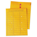 Quality Park Brown Kraft String/Button Box-Style Interoffice Envelope, #97, Two-Sided Three-Column Format, 10 x 13, Brown Kraft, 100/Box