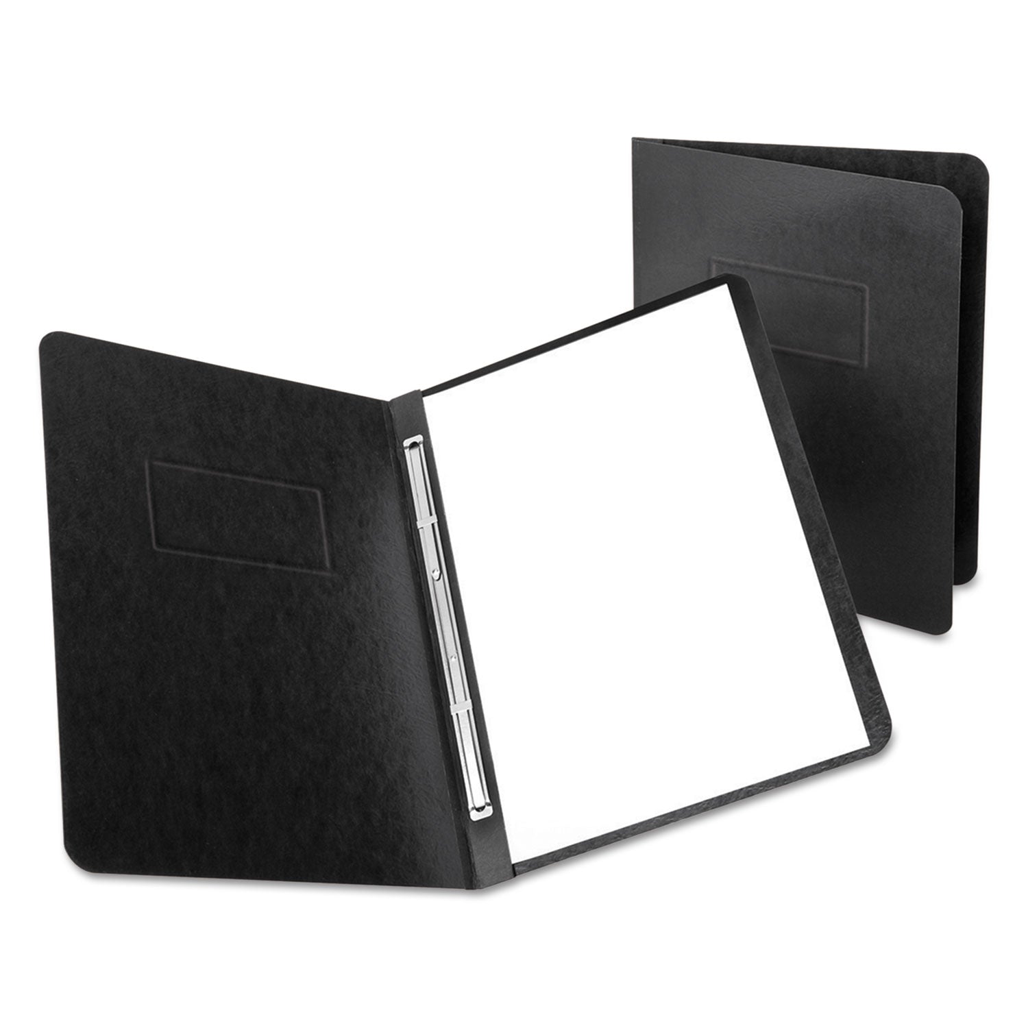 Oxford Heavyweight PressGuard and Pressboard Report Cover w/ Reinforced Side Hinge, 2-Prong Metal Fastener, 3" Cap, 8.5 x 11, Black
