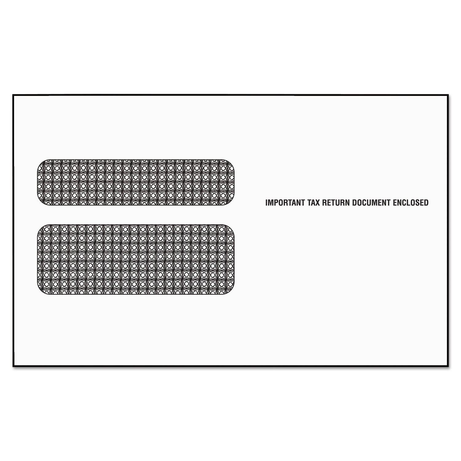 TOPS W-2 Laser Double Window Envelope, Commercial Flap, Self-Adhesive Closure, 5.63 x 9, White, 50/Pack