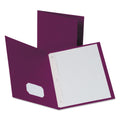 Oxford Twin-Pocket Folders with 3 Fasteners, 0.5" Capacity, 11 x 8.5, Burgundy, 25/Box