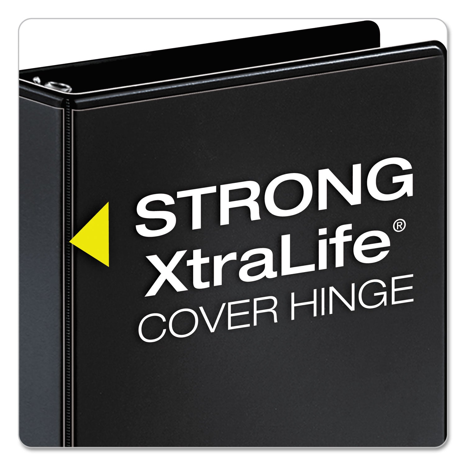 Cardinal Performer ClearVue Slant-D Ring Binder, 3 Rings, 1.5" Capacity, 11 x 8.5, Black