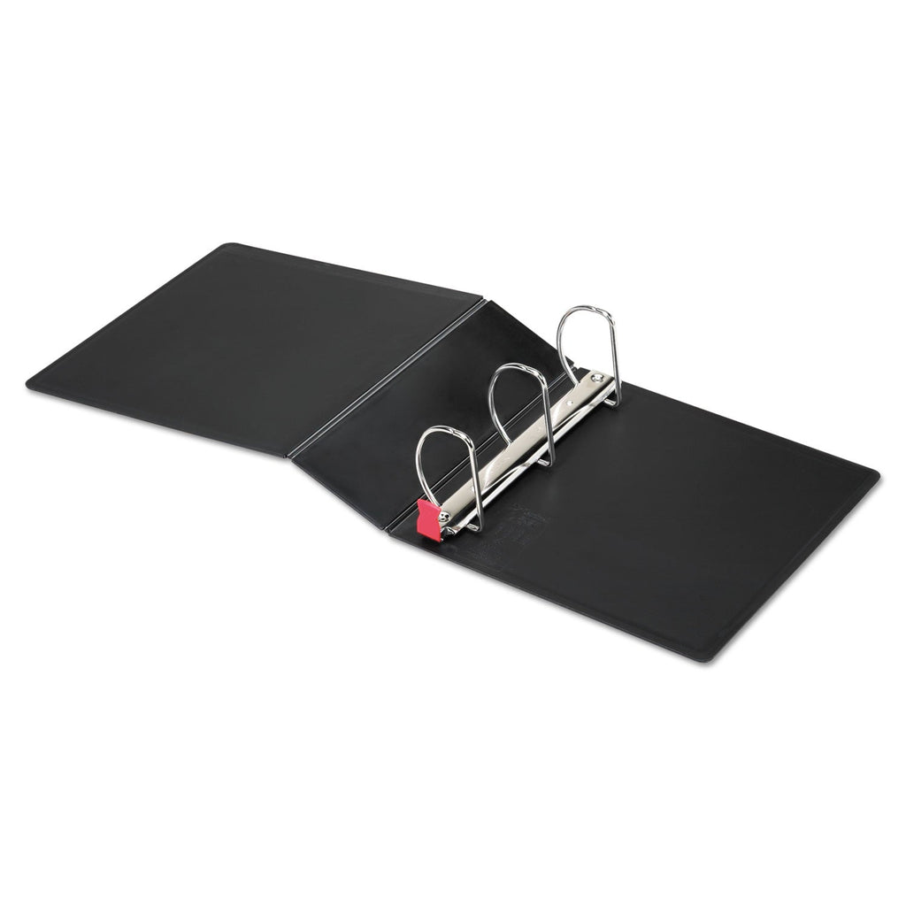 Cardinal SuperLife Easy Open Locking Slant-D Ring Binder, 3 Rings, 4" Capacity, 11 x 8.5, Black