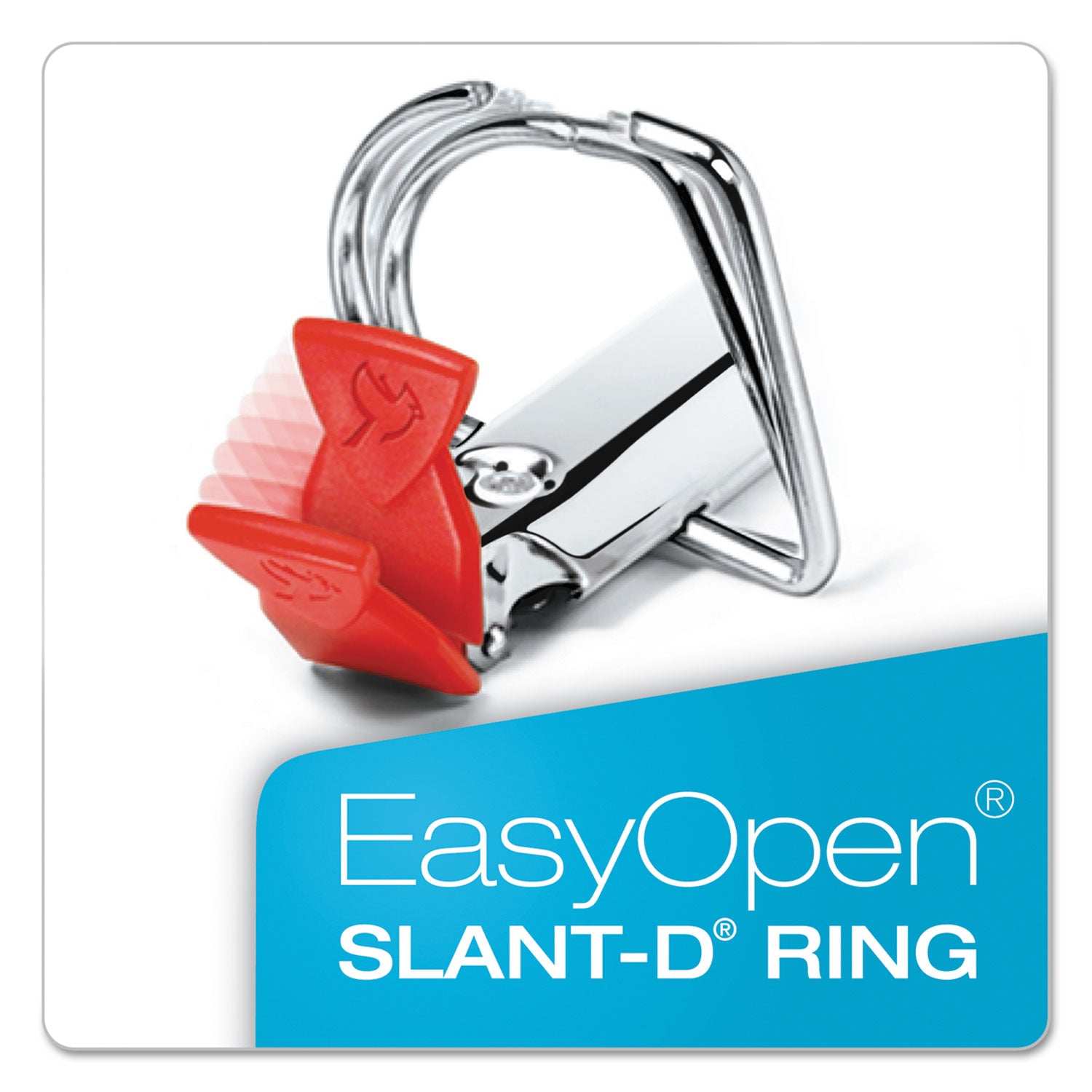 Cardinal FreeStand Easy Open Locking Slant-D Ring Binder, 3 Rings, 3" Capacity, 11 x 8.5, White