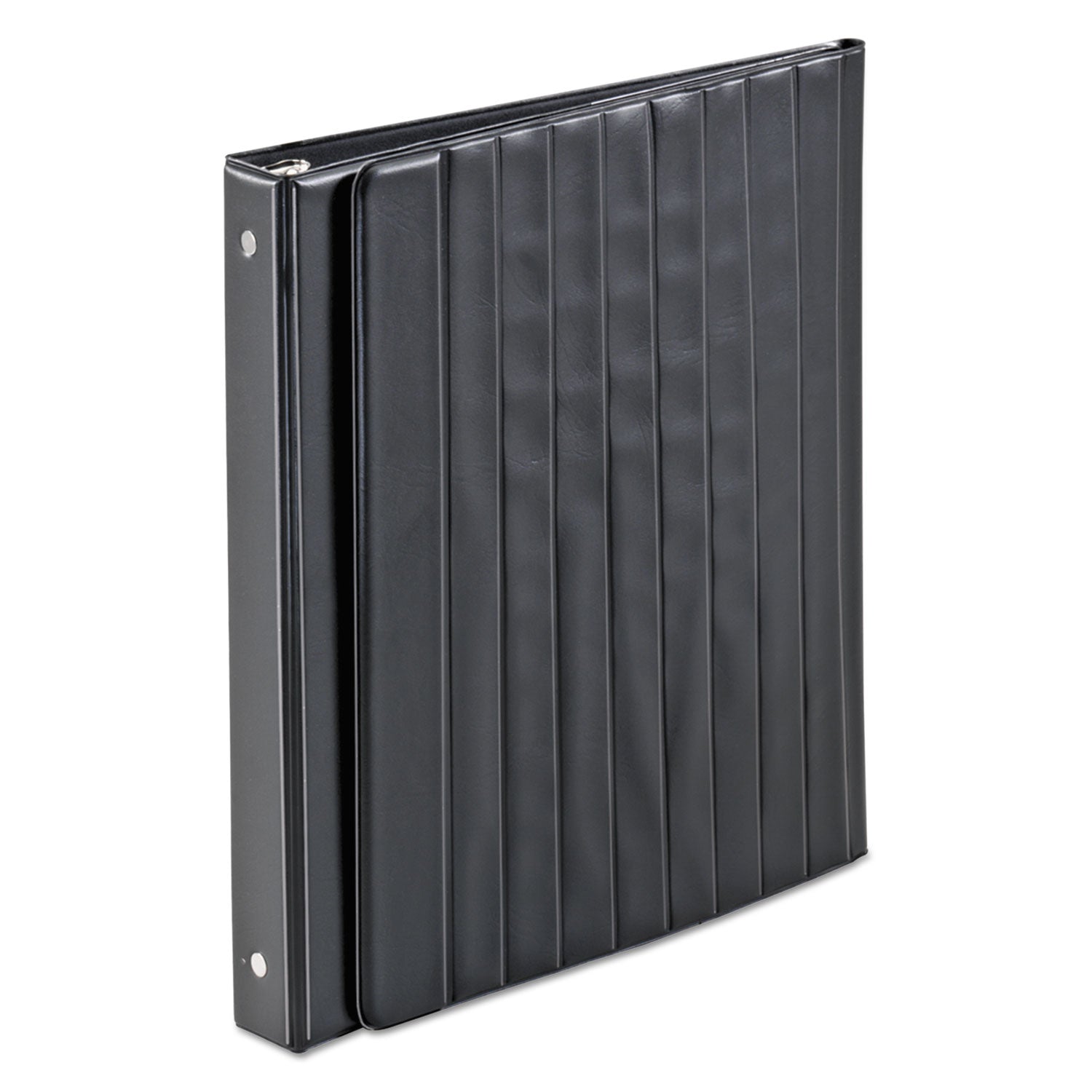 Cardinal Easel Round Ring Binder, 3 Rings, 1" Capacity, 11 x 8.5, Black