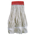 Boardwalk Wideband Looped-End Mop Heads, 20 oz, Natural w/Red Band, 12/Carton