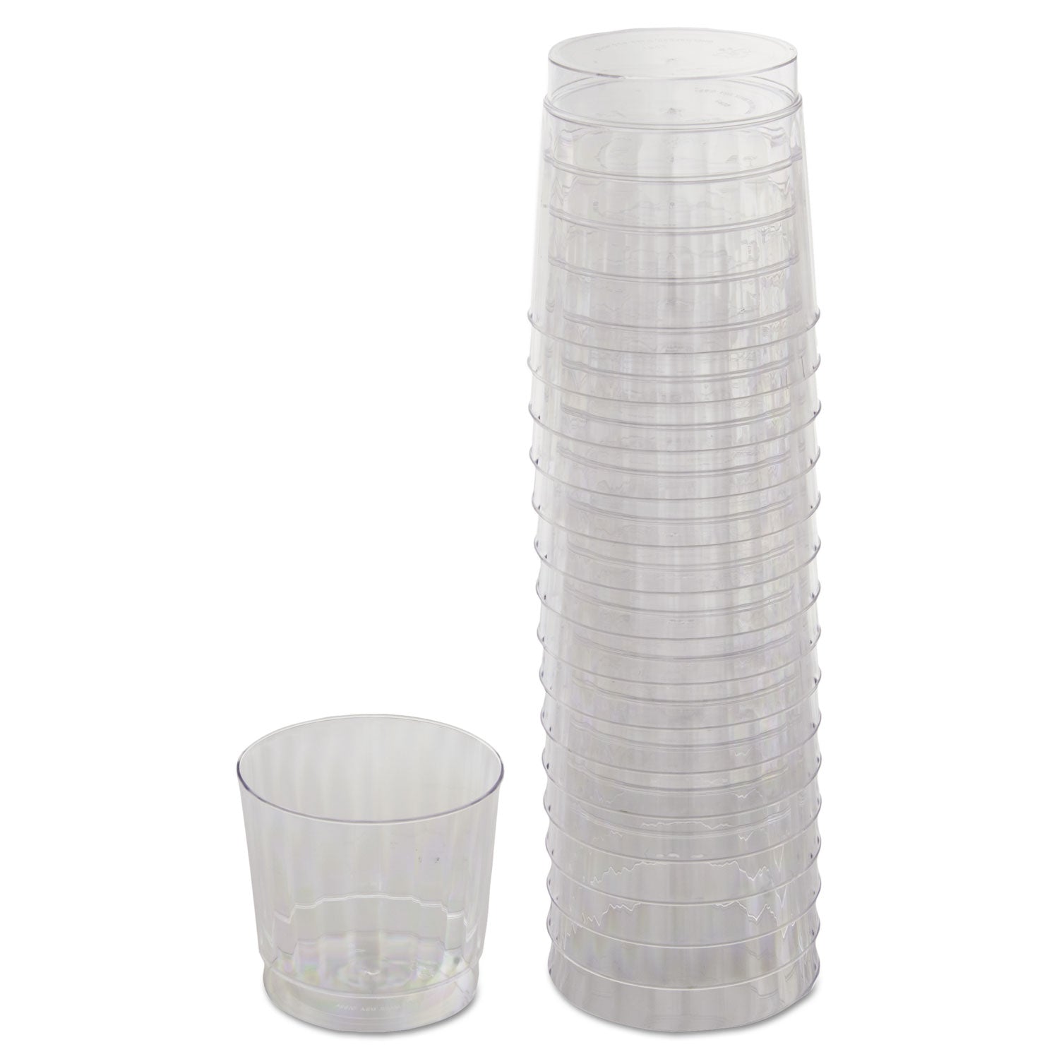 WNA Classicware Tumblers, 9 oz, Plastic, Clear, Rocks Glass, 16/Bag, 15 Bag/Carton
