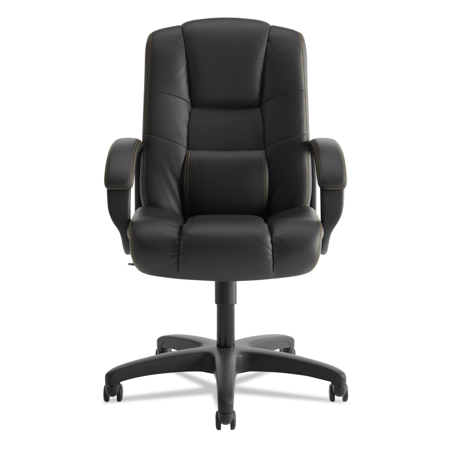 HON HVL131 Executive High-Back Chair, Supports Up to 250 lb, 18.5" to 22" Seat Height, Black