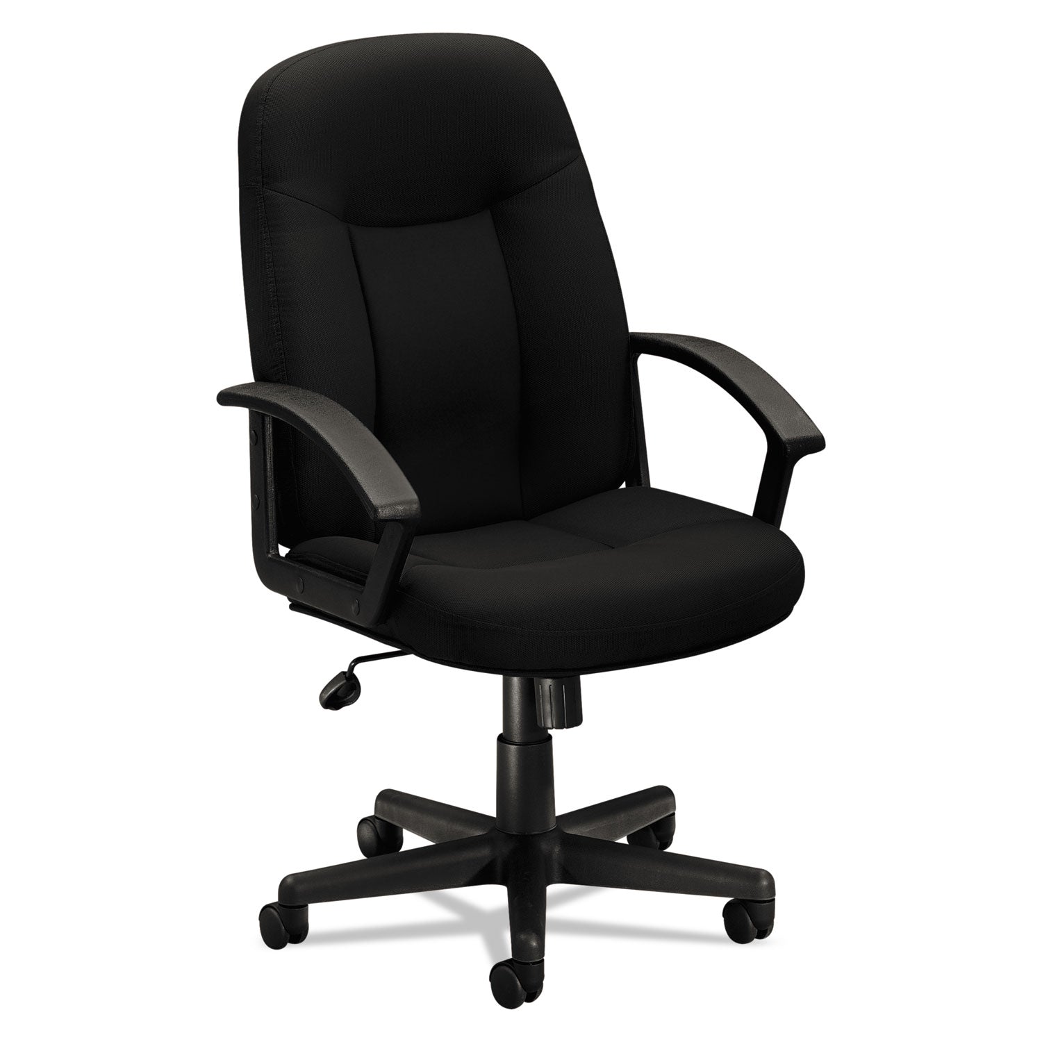 HON HVL601 Series Executive High-Back Chair, Supports Up to 250 lb, 17.44" to 20.94" Seat Height, Black