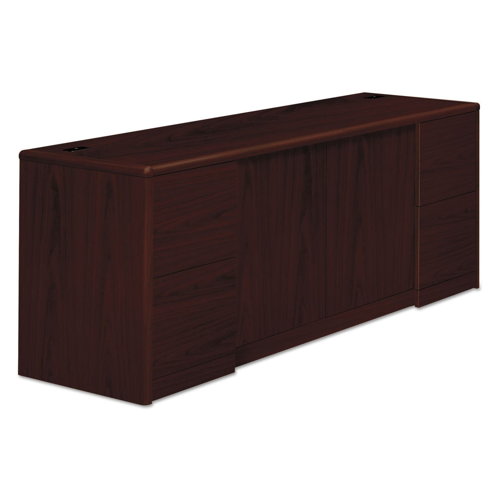 HON 10700 Series Credenza w/Doors, 72w x 24d x 29.5h, Mahogany