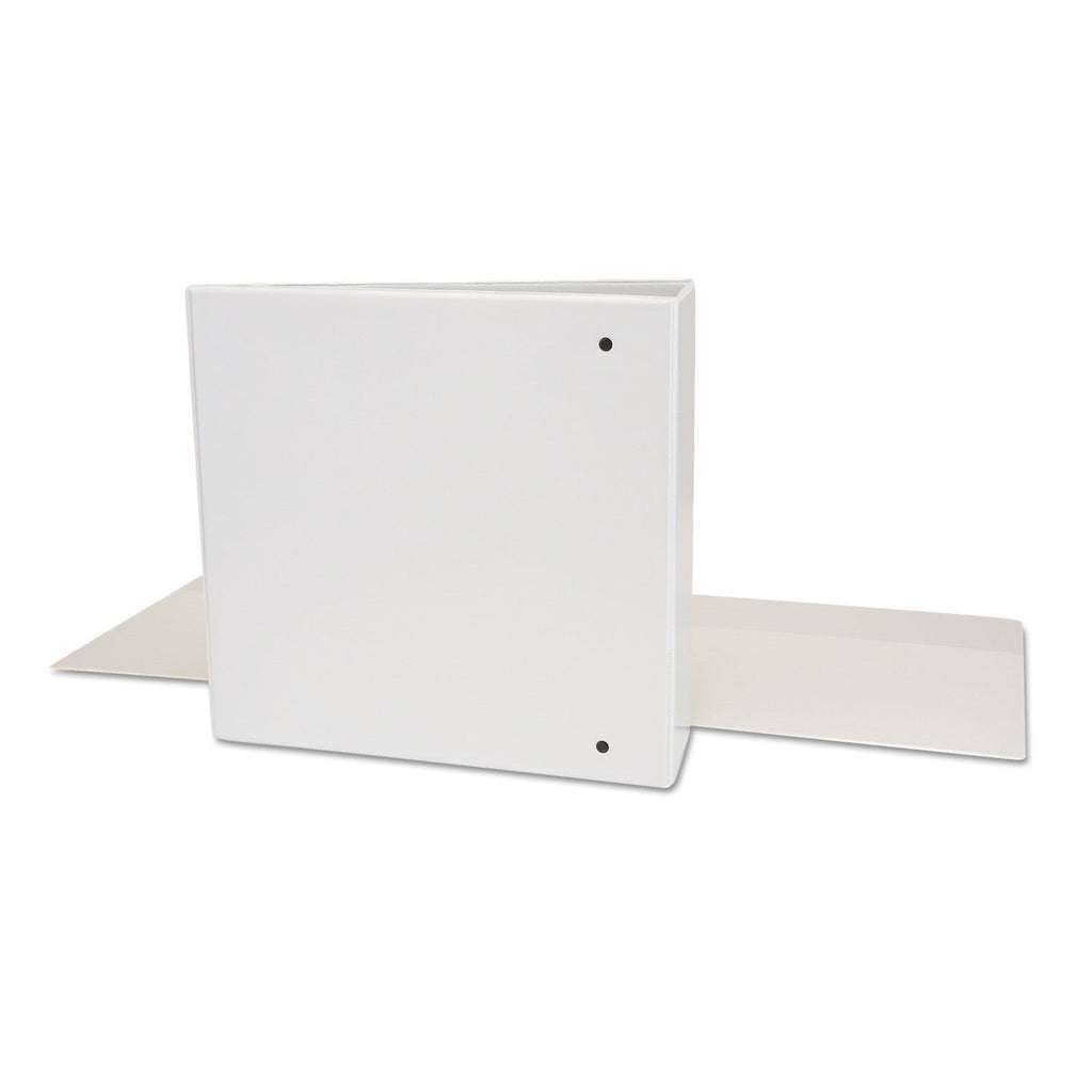 Universal Deluxe Round Ring View Binder, 3 Rings, 3" Capacity, 11 x 8.5, White