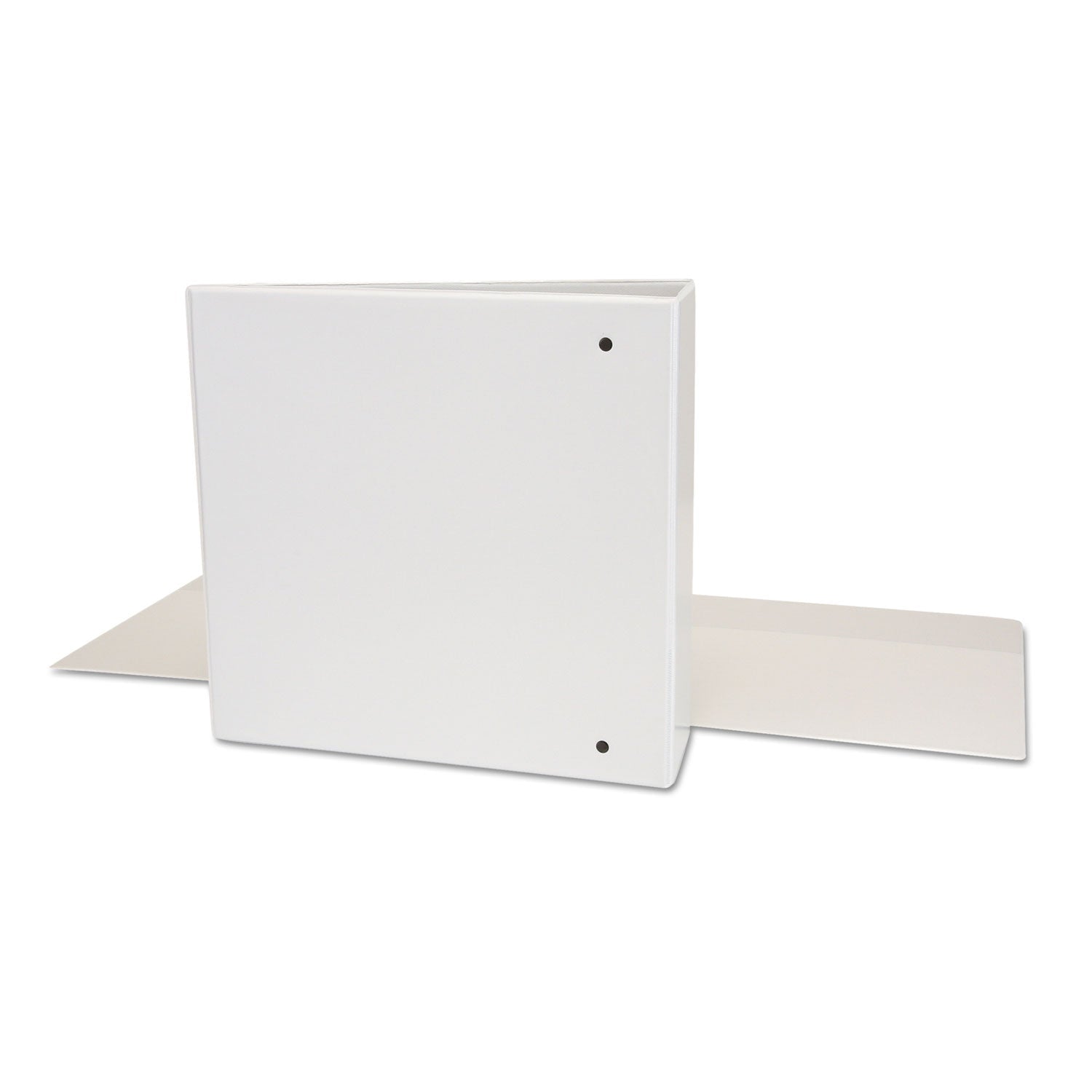 Universal Deluxe Round Ring View Binder, 3 Rings, 3" Capacity, 11 x 8.5, White