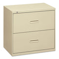 HON 400 Series Lateral File, 2 Legal/Letter-Size File Drawers, Putty, 30" x 18" x 28"