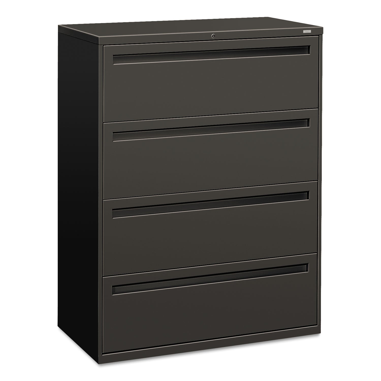 HON Brigade 700 Series Lateral File, 4 Legal/Letter-Size File Drawers, Charcoal, 42" x 18" x 52.5"