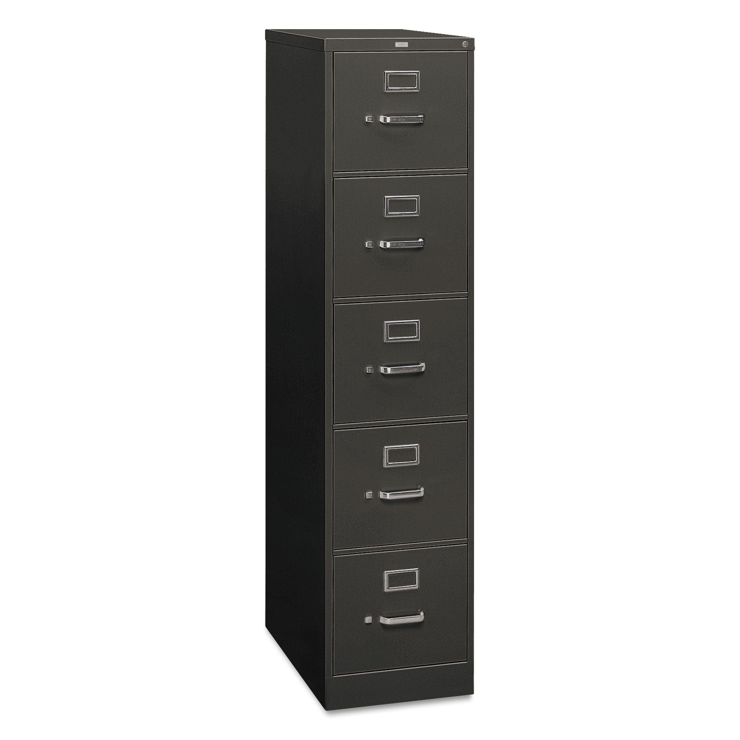 HON 310 Series Vertical File, 5 Letter-Size File Drawers, Charcoal, 15" x 26.5" x 60"