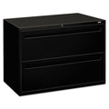 HON Brigade 700 Series Lateral File, 2 Legal/Letter-Size File Drawers, Black, 42" x 18" x 28"