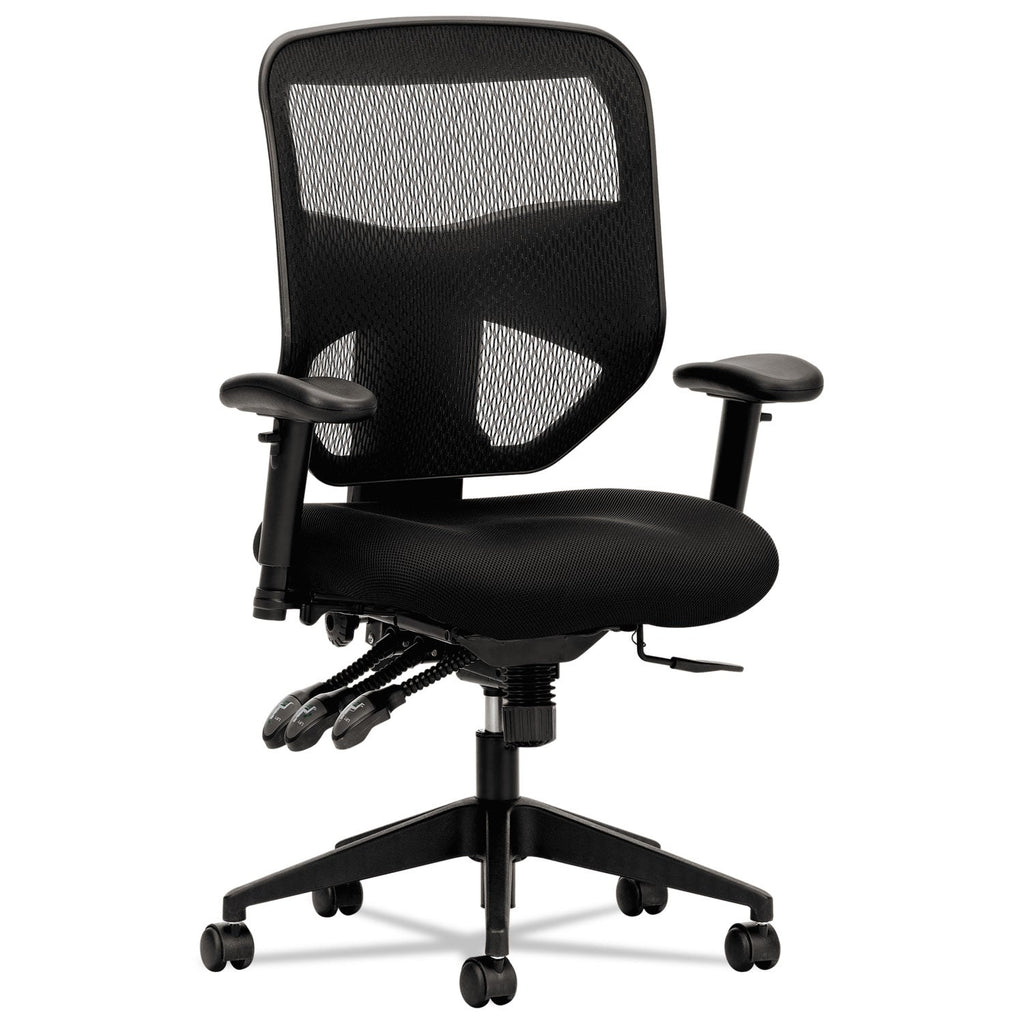 HON VL532 Mesh High-Back Task Chair, Supports Up to 250 lb, 17" to 20.5" Seat Height, Black