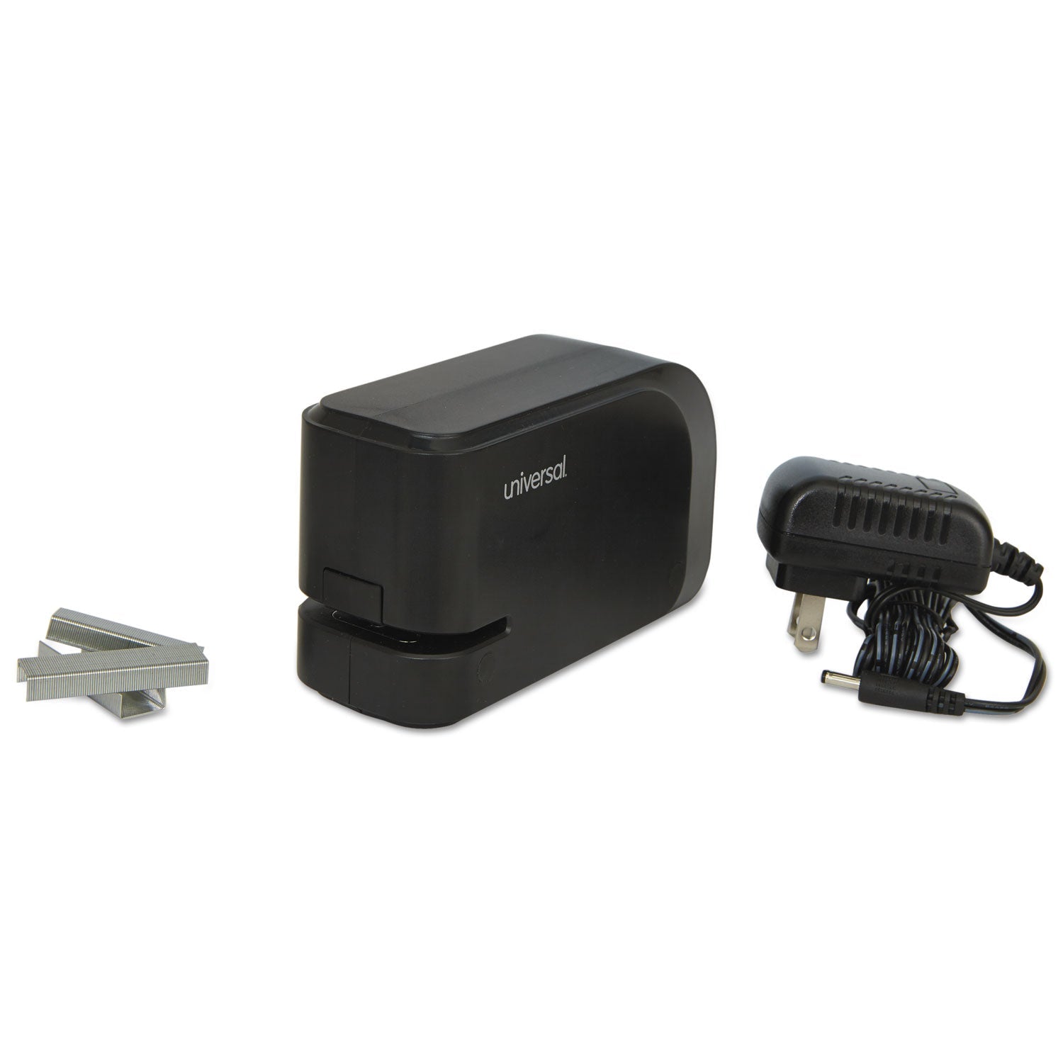 Universal Half-Strip Electric Stapler with Staple Channel Release Button, 20-Sheet Capacity, Black