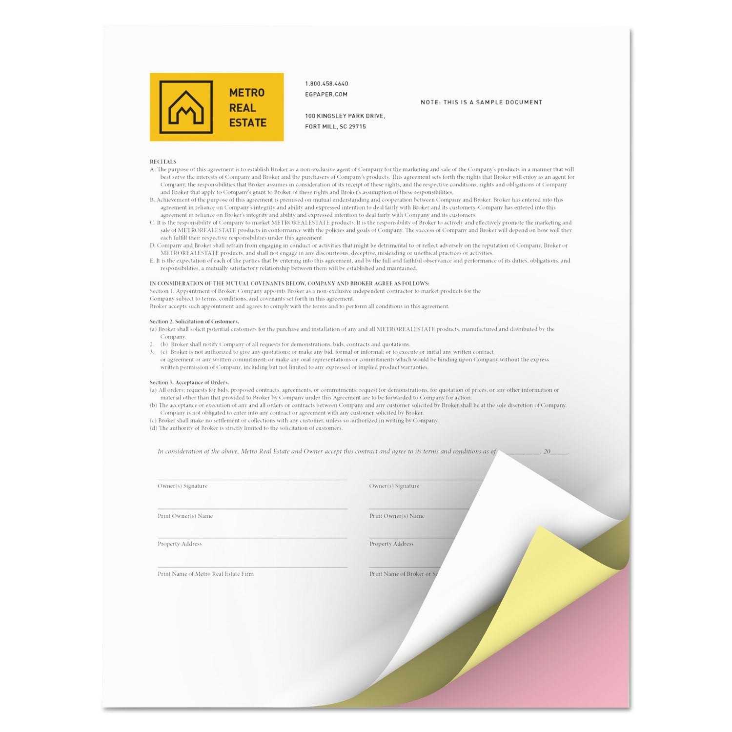 xerox Revolution Carbonless 3-Part Paper, 8.5 x 11, Pink/Canary/White, 5,010/Carton
