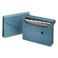Pendaflex Expanding Poly Files, 3.5" Expansion, 7 Sections, Hook/Loop Closure, 1/6-Cut Tabs, Letter Size, Blue