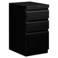HON Brigade Mobile Pedestal with Pencil Tray Insert, Left or Right, 3-Drawers: Box/Box/File, Letter, Black, 15" x 19.88" x 28"