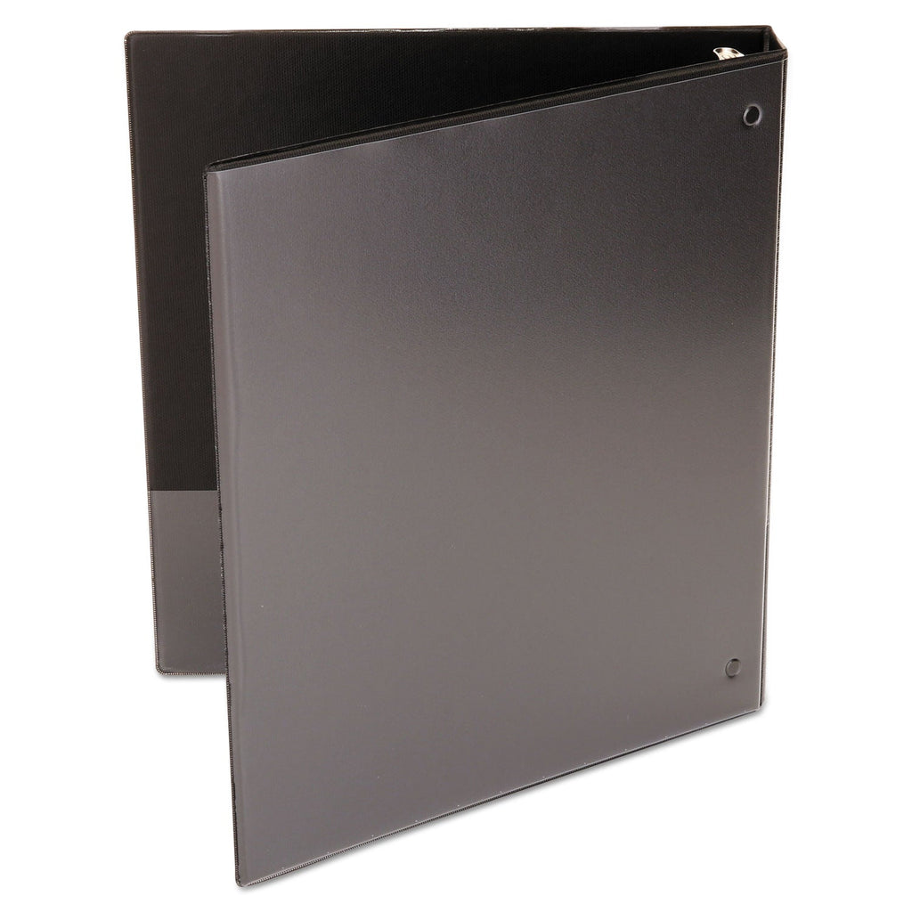 Universal Economy Round Ring View Binder, 3 Rings, 1" Capacity, 11 x 8.5, Black