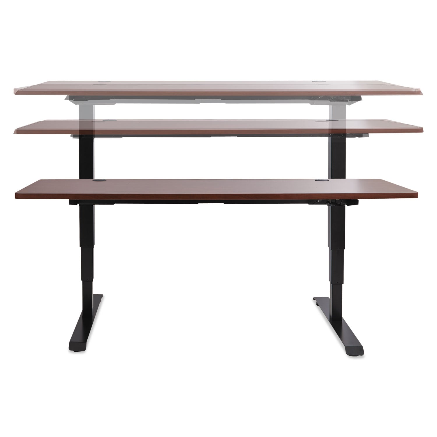 Alera AdaptivErgo 3-Stage Electric Height-Adjustable Table Base with Memory Controls, 48 to 72 w x 24 to 36d x 25 to 50.7h, Black