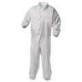 KleenGuard A35 Liquid and Particle Protection Coveralls, Zipper Front, Elastic Wrists and Ankles, X-Large, White, 25/Carton