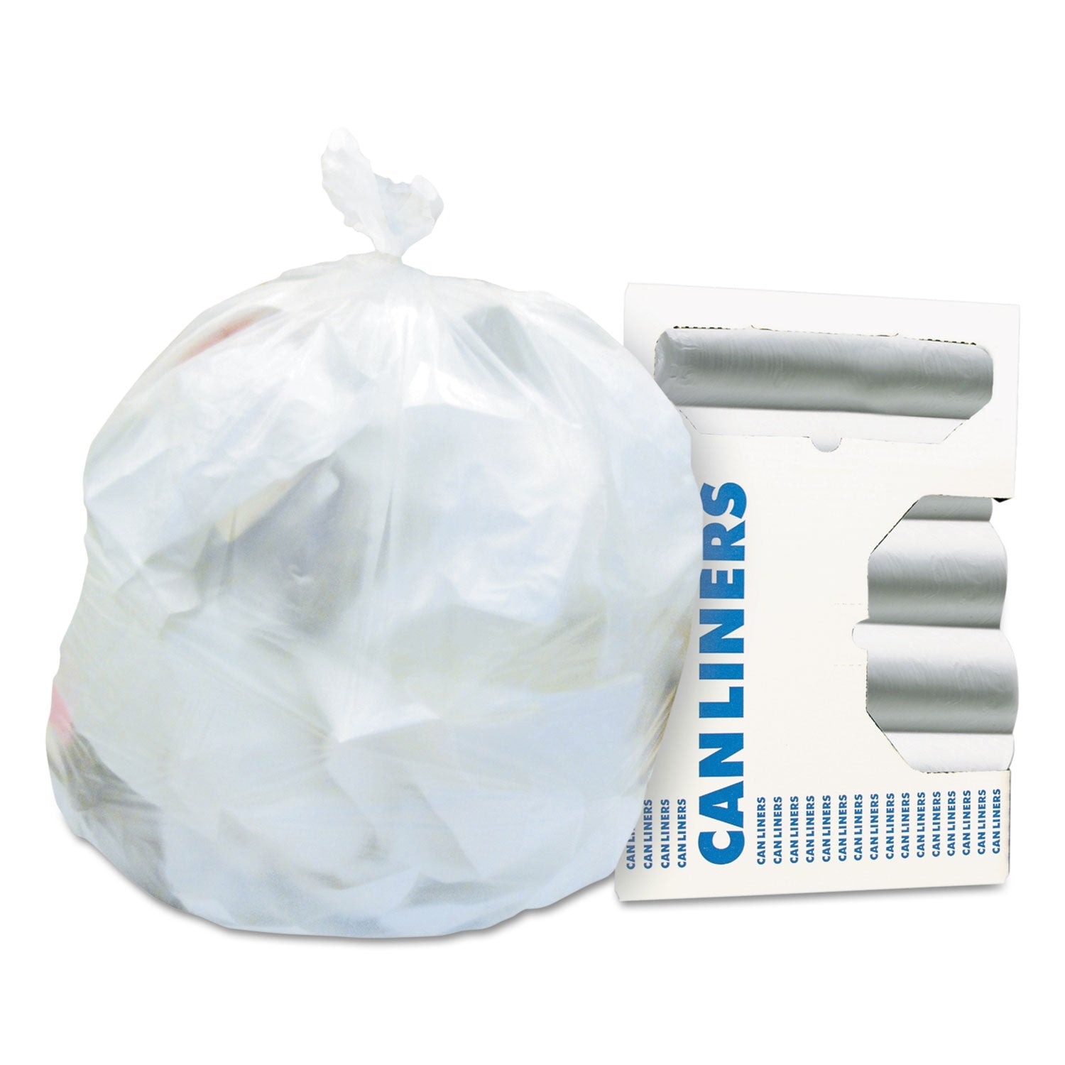 Heritage High-Density Waste Can Liners, 16 gal, 8 microns, 24" x 33", Natural, 1,000/Carton