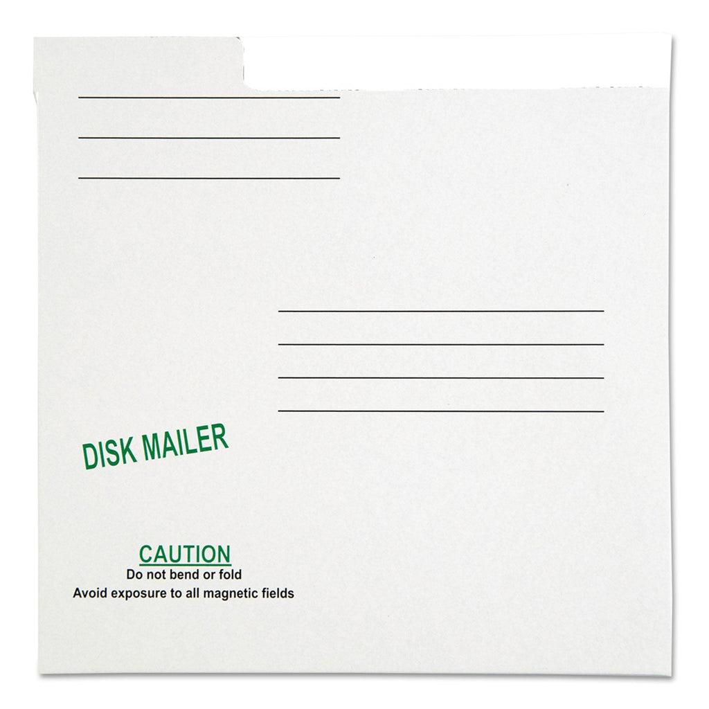 Quality Park Redi-File Disk Pocket/Mailer for CDs/DVDs, Square Flap, Tuck-Tab Closure, 6 x 5.88, White, 10/Pack