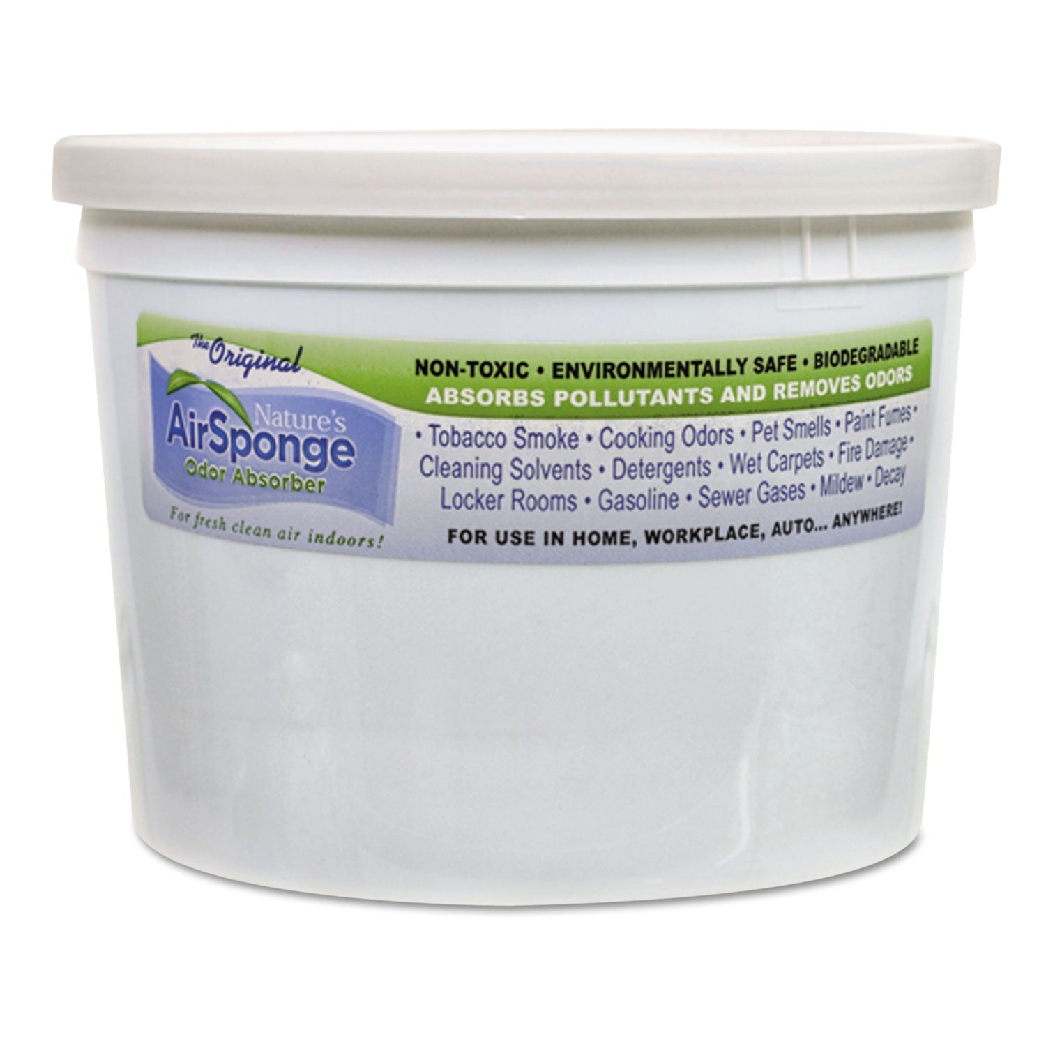 Nature's Air Sponge Odor Absorber, Neutral, 64 oz Tub, 4/Carton