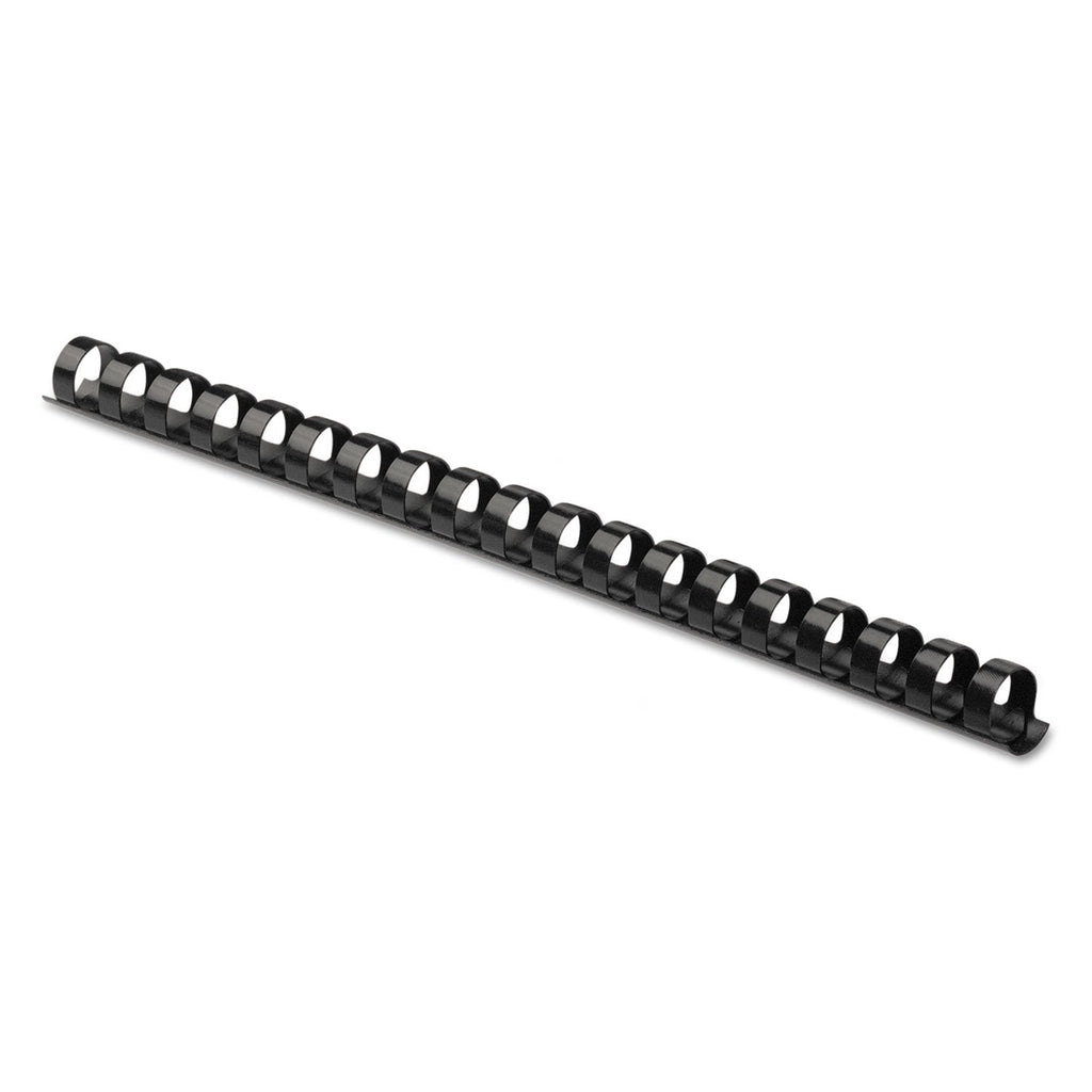Fellowes Plastic Comb Bindings, 5/8" Diameter, 120 Sheet Capacity, Black, 25/Pack