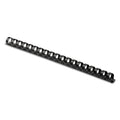 Fellowes Plastic Comb Bindings, 5/8" Diameter, 120 Sheet Capacity, Black, 25/Pack