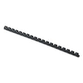 Fellowes Plastic Comb Bindings, 1/4" Diameter, 20 Sheet Capacity, Black, 25/Pack