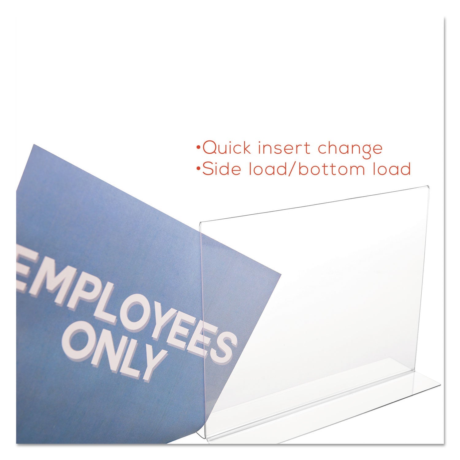 deflecto Classic Image Double-Sided Sign Holder, 11 x 8.5 Insert, Clear
