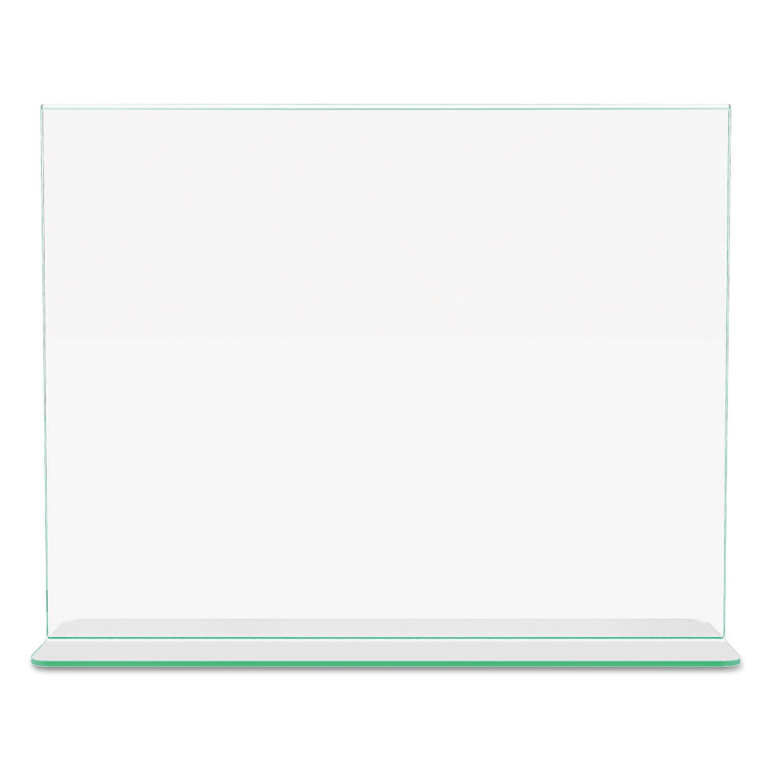 deflecto Superior Image Premium Green Edge Sign Holders, 11 x 8.5 Insert, Clear/Green
