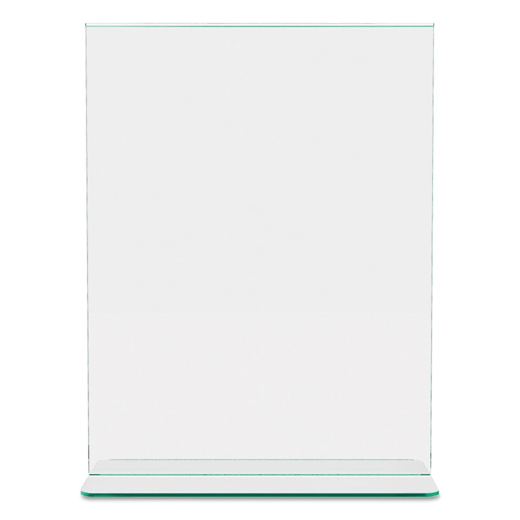 deflecto Superior Image Premium Green Edge Sign Holders, 8.5 x 11 Insert, Clear/Green